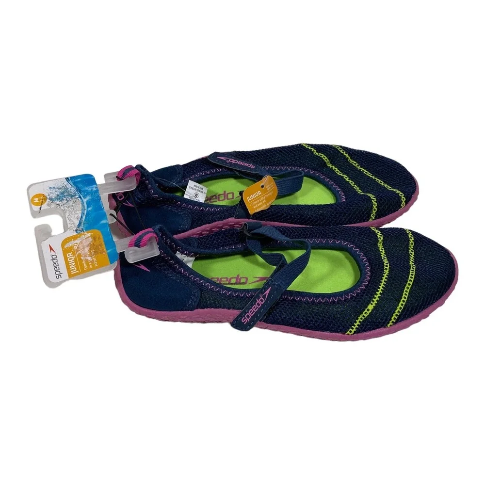 Speedo Junior WATER SHOES‎ Swim Socks MEDIUM 2-3 Teen Youth Navy Pink Green 9